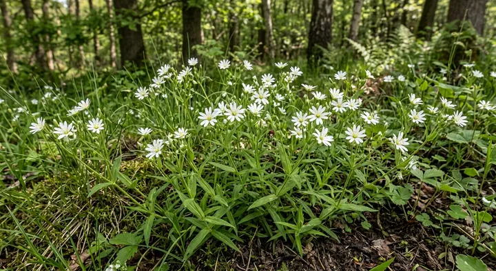 Greater Stitchwort (Stellaria grandiflora)