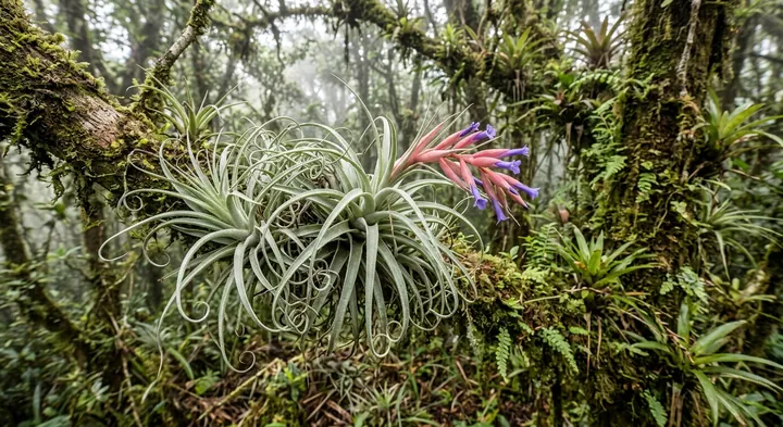 Palm leaf air plant (Tillandsia dactylifera)