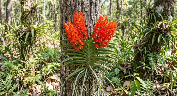 Red Vanda (Vanda miniata)