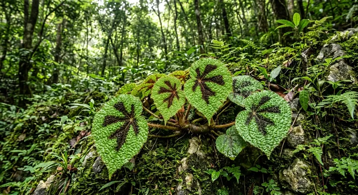 Iron Cross Begonia (Begonia masoniana)