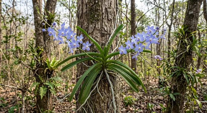 Blue Vanda (Vanda caerulescens)