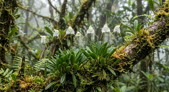 Three-leaf orchid (Trisetella)