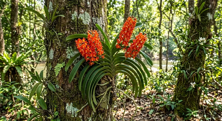 Curved-leaf Vanda (Vanda curvifolia)