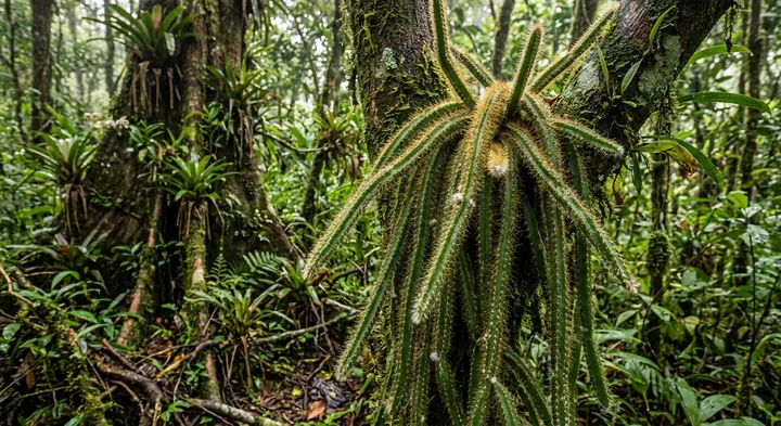 Wooly torch cactus (Weberocereus tunilla)