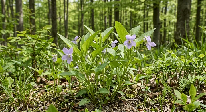 Mountain Dog Violet (Viola canina var. montana)