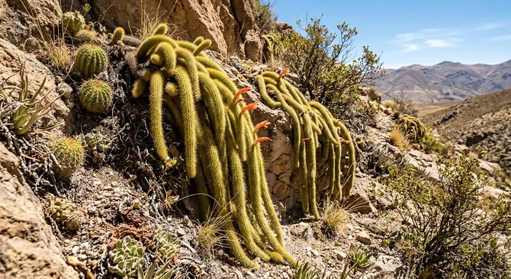 Golden Rat Tail Cactus (Cleistocactus winteri)
