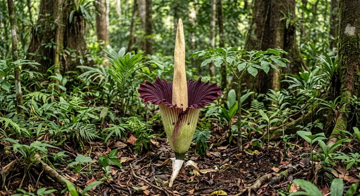Giant lily (Amorphophallus gigantiflorus)