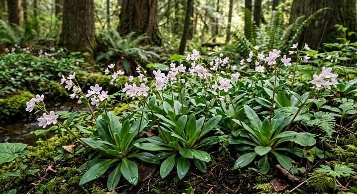 Siberian Miner's Lettuce (Claytonia sibirica)