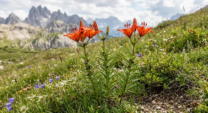 Orange lily (Lilium bulbiferum)