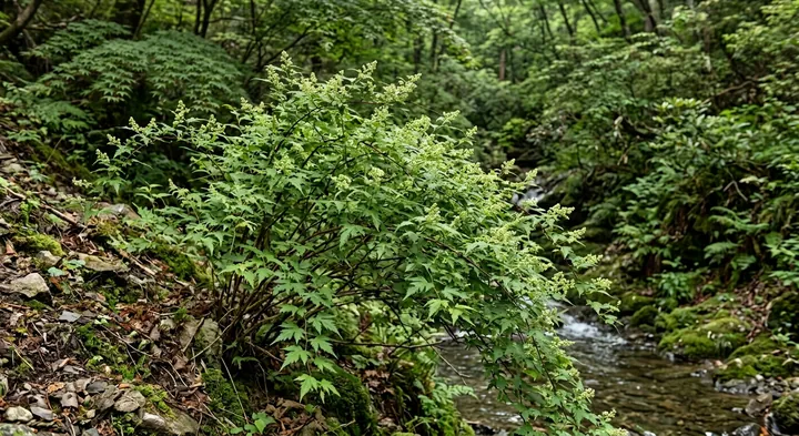 Foliage Neillia (Neillia incisa)