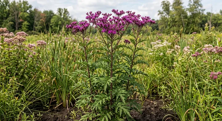 Ironweed (Vernonia frondosa)