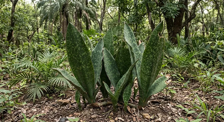 Whale Fin Snake Plant (Sansevieria masoniana)