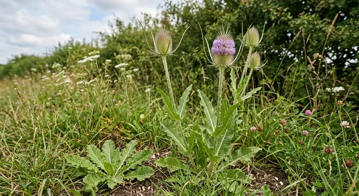 Wild Teasel (Dipsacus fullonum)