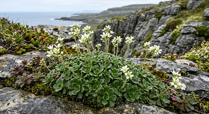 Rosy saxifrage (Saxifraga rosacea)