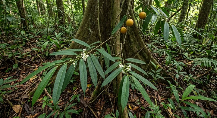 Wild Rubber (Willughbeia angustifolia)