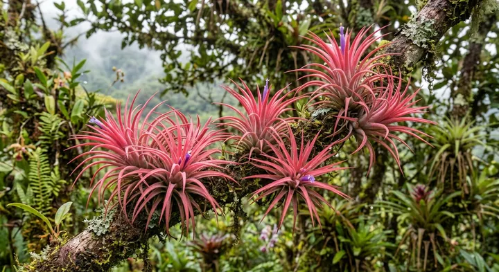 Red-finger airplant (Tillandsia rhododactyla)