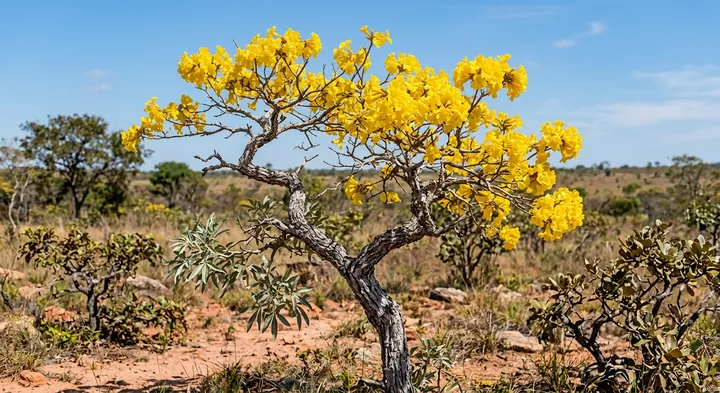 Silver Trumpet Tree (Tecoma argentea)