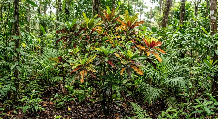 Croton Plant (Codiaeum variegatum)