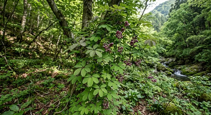 Chocolate Vine (Akebia quinata)