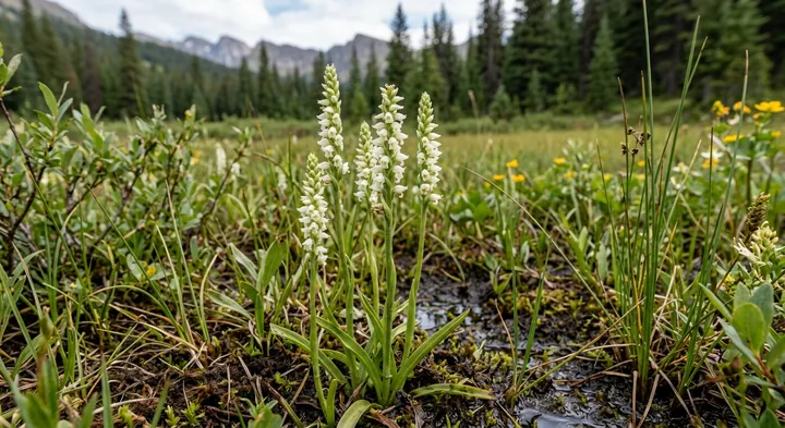 Slender button orchid (Gyrostachys stricta)