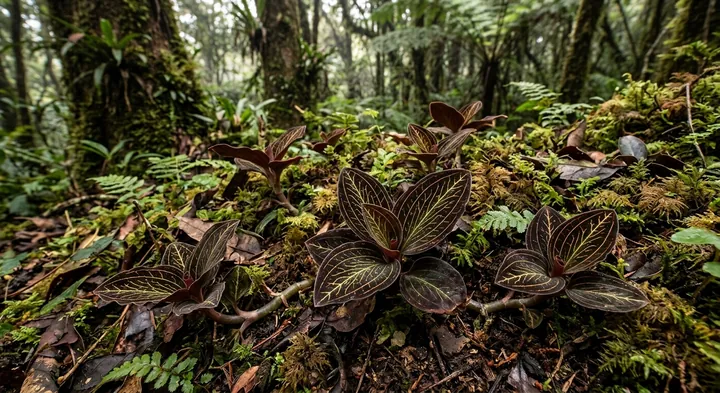 Jewel Orchid (Anoectochilus chapaensis)