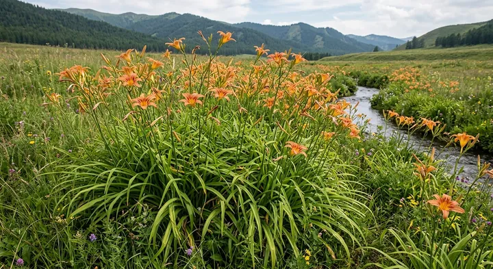 Daylily (Hemerocallis fulva)