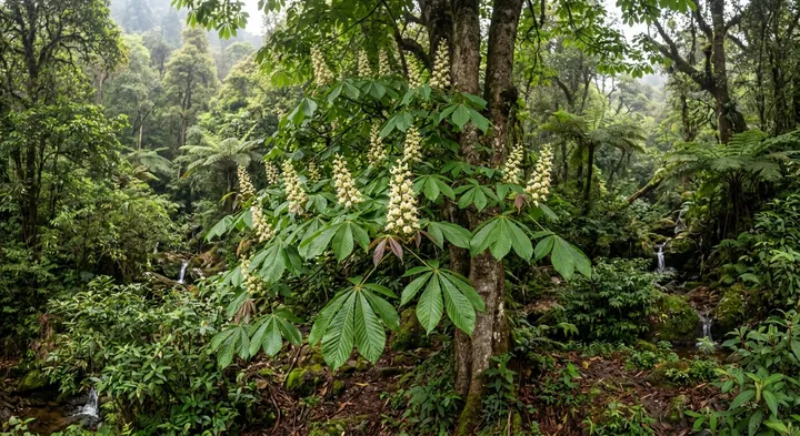 Wang's Horse Chestnut (Aesculus wangii)