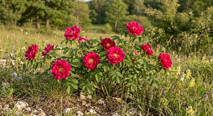 French Rose (Rosa gallica)