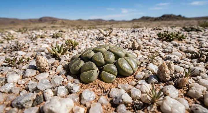 Living stones (Lithops olivacea)