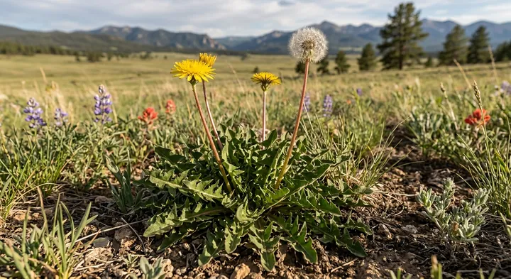Smooth dandelion (Taraxacum accedens)