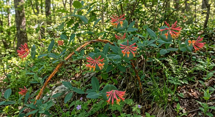 Trumpet Honeysuckle (Lonicera sempervirens)