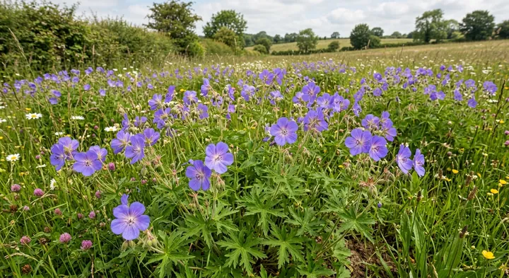 Meadow Cranesbill (Geranium pratense)