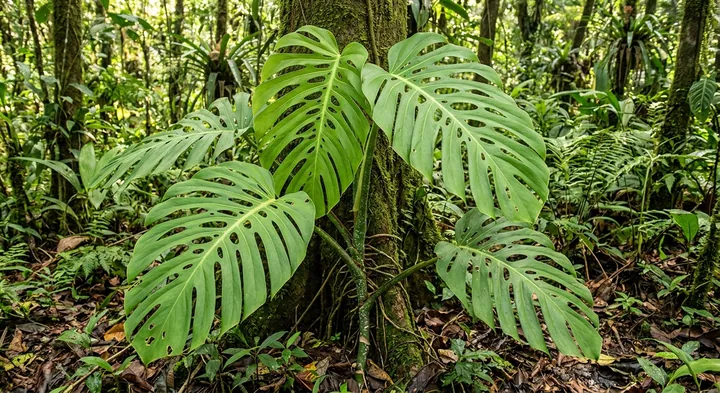 Swiss cheese plant (Monstera punctulata)