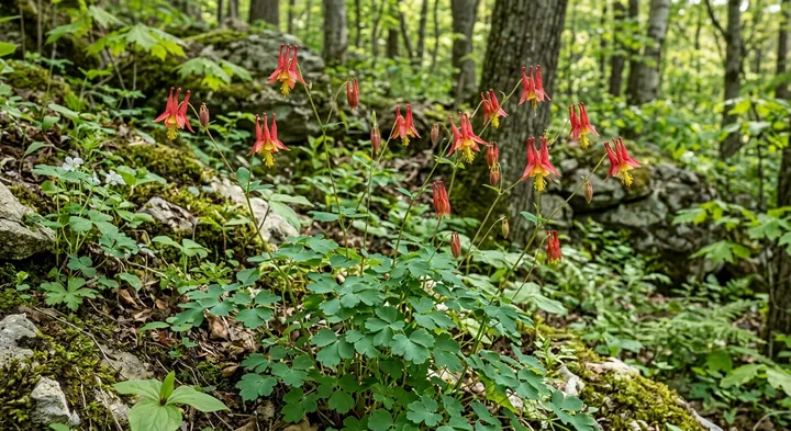 Wild Columbine (Aquilegia canadensis)