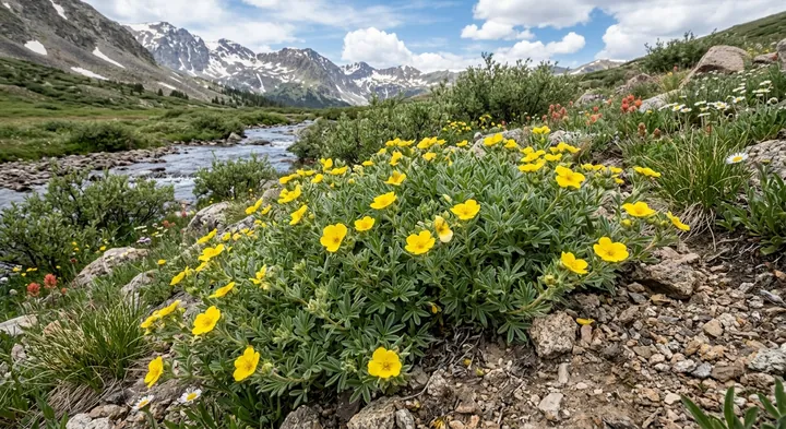 Shrubby Cinquefoil (Potentilla fruticosa)